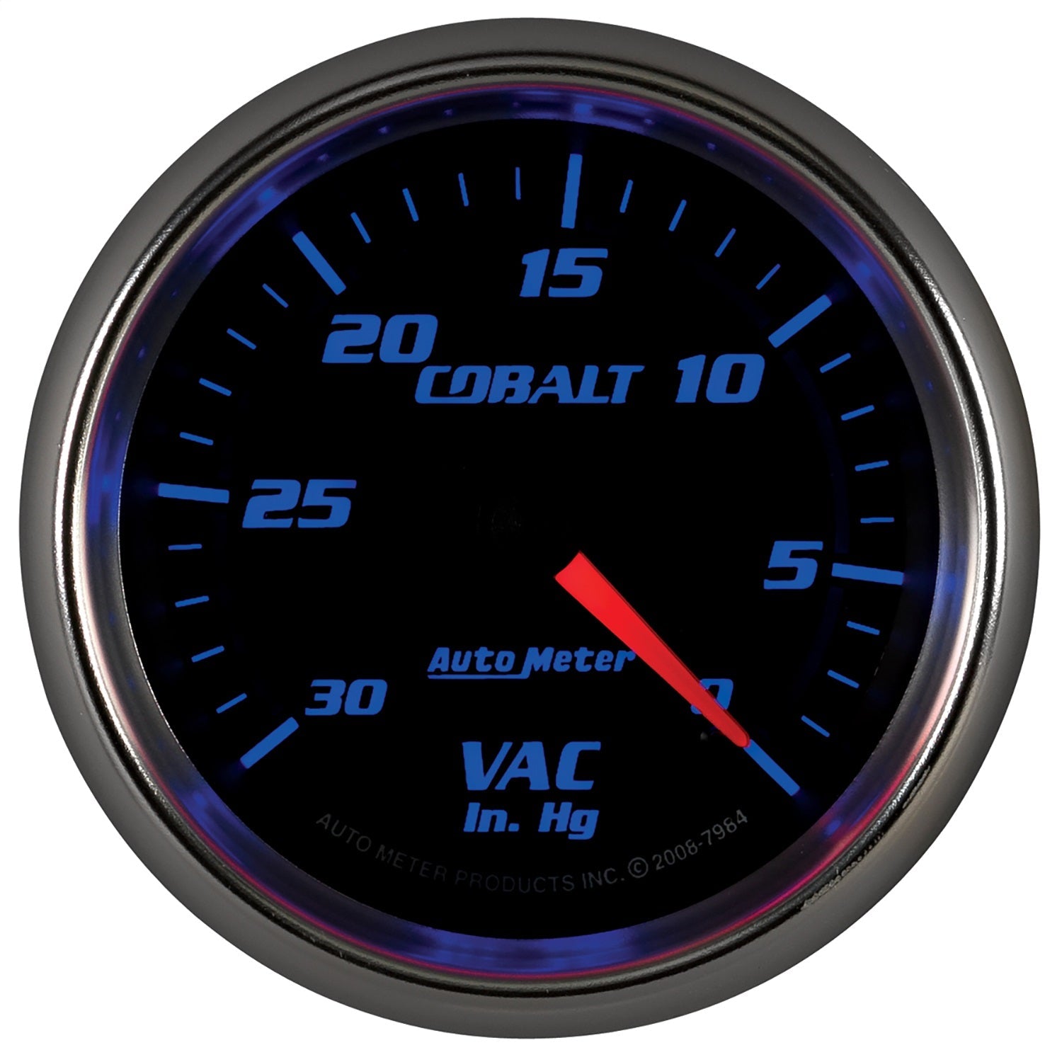 2-5/8" VACUUM, 0-30 IN HG, COBALT