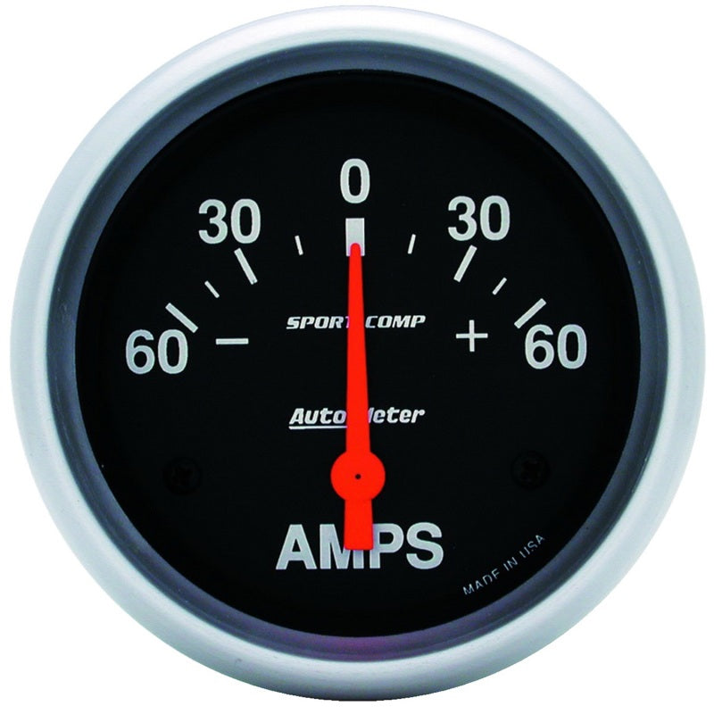 2-5/8" AMMETER, 60-0-60 AMPS, SPORT-COMP