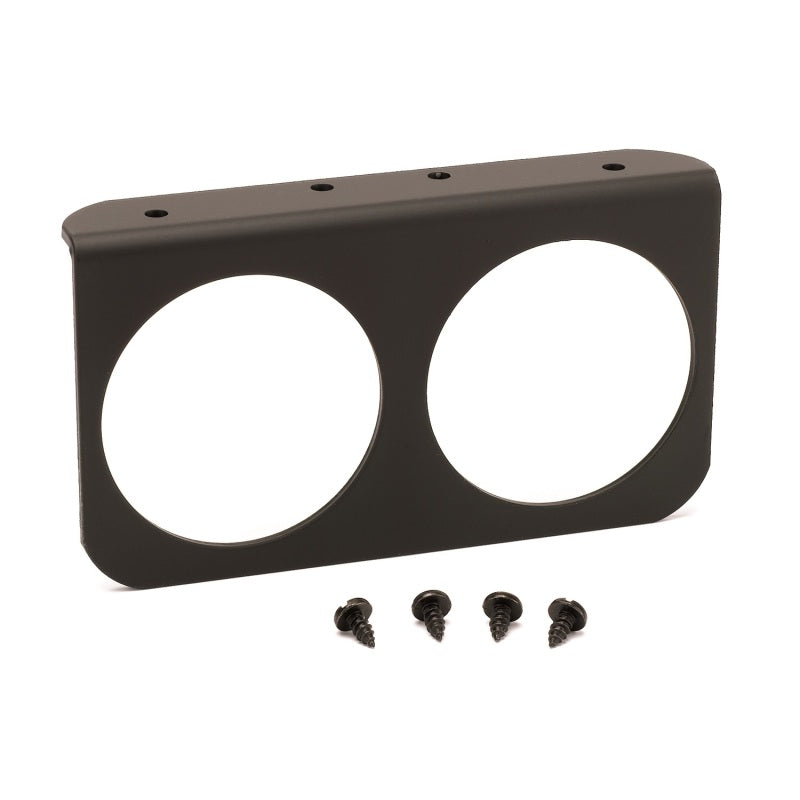 GAUGE MOUNTING PANEL, DUAL, 2-5/8", BLACK, ALUMINUM
