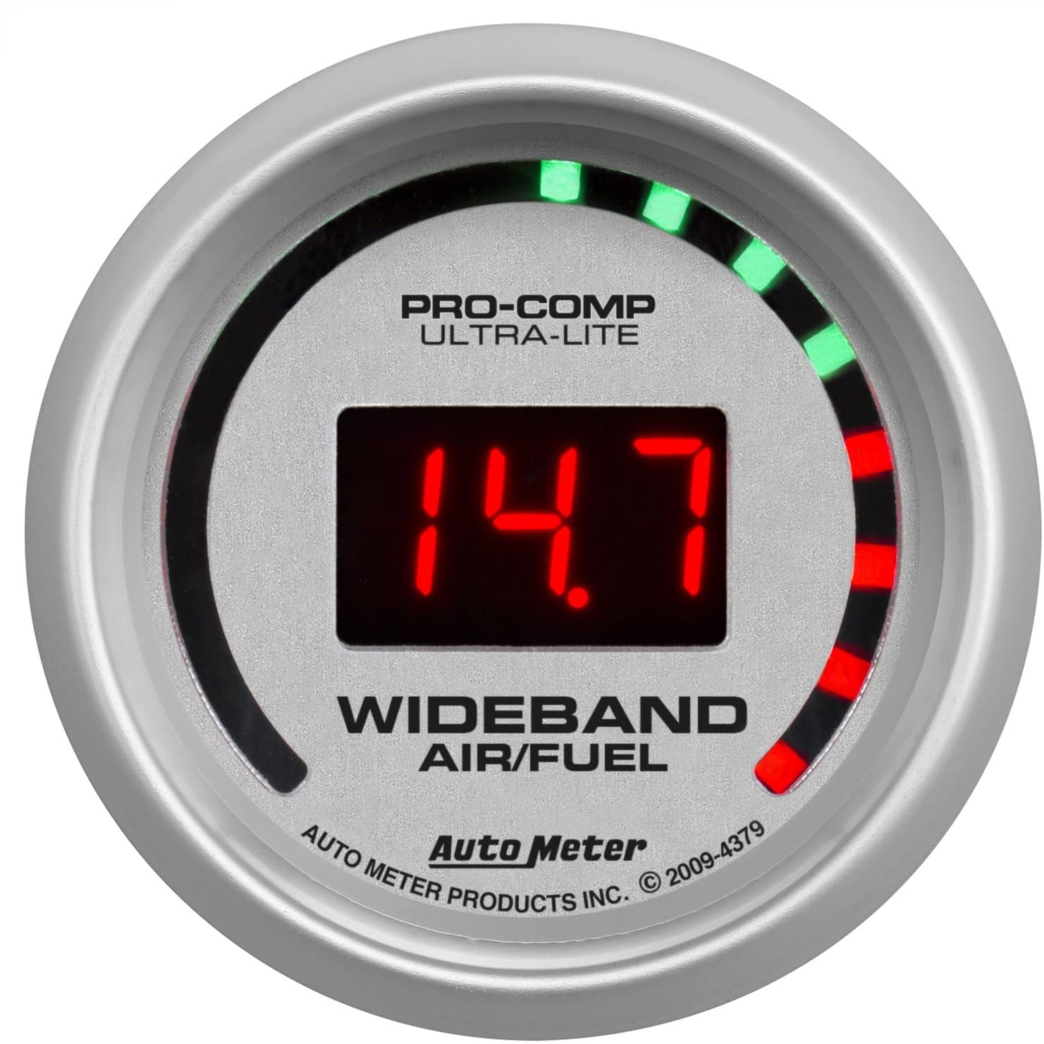 Autometer 4379 Pro-Comp Ultra-Lite 2-1/16" Wideband Gauge, Street - Air/Fuel Ratio