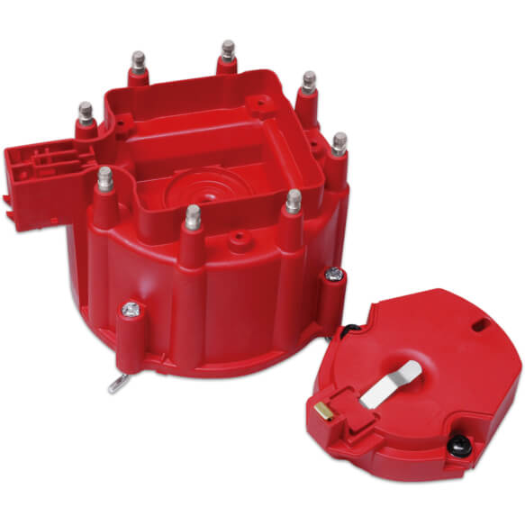MSD 8416 Distributor Cap & Rotor; GM HEI Dist., Red