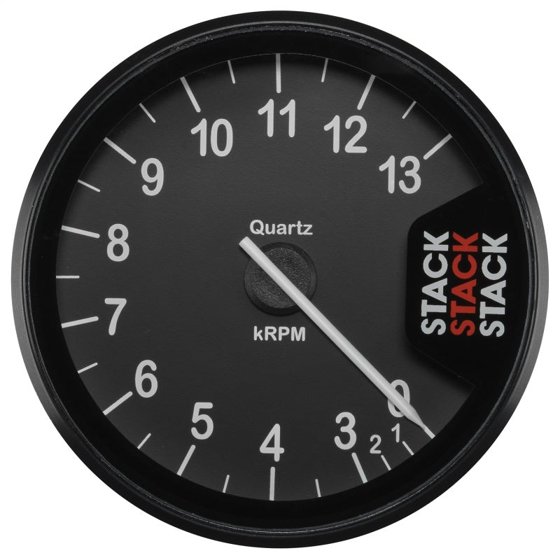 TACHOMETER, CLUBMAN, 80MM, BLACK, 0-3-13K RPM