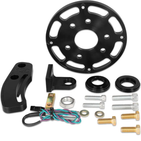 MSD 86003 Crank Trigger Wheel Kit, Flying Magnet - SB Chevy 6.25" - Black