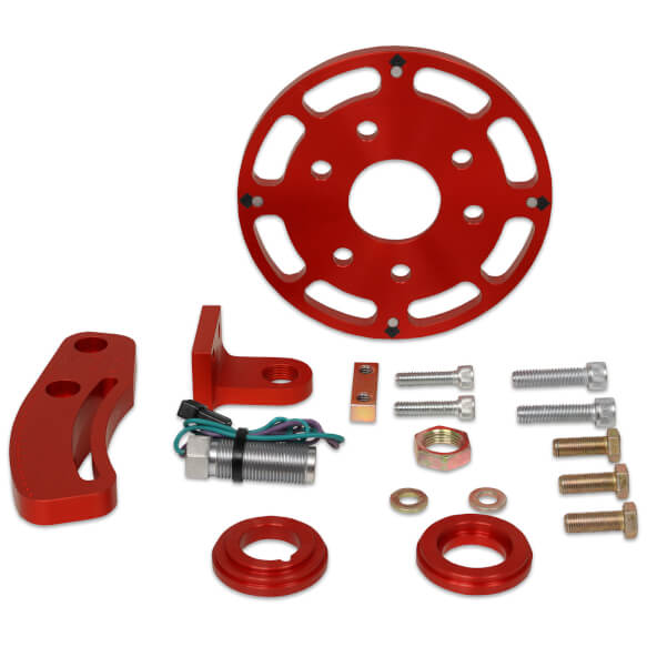 MSD 8600 Crank Trigger Wheel Kit, Flying Magnet - SB Chevy 6.25" - Red
