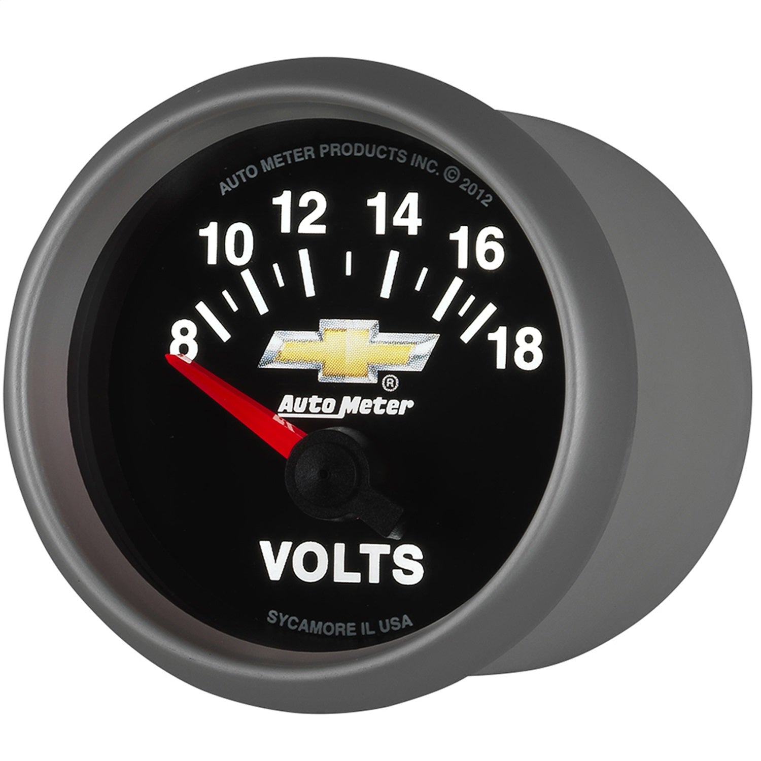 2-1/16" VOLTMETER, 18V, ELECTRIC, CHEVY GOLD BOWTIE
