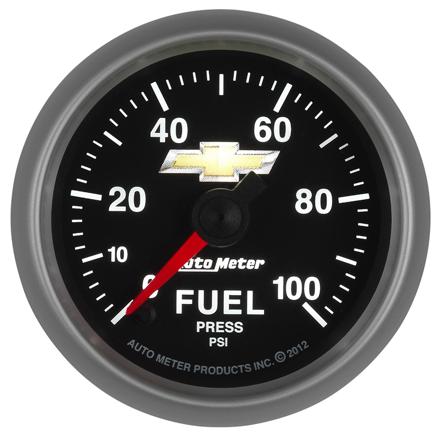 FUEL PRESS, 2-1/16", 100 PSI, DIGITAL STEPPER MOTOR, CHEVY GOLD BOWTIE