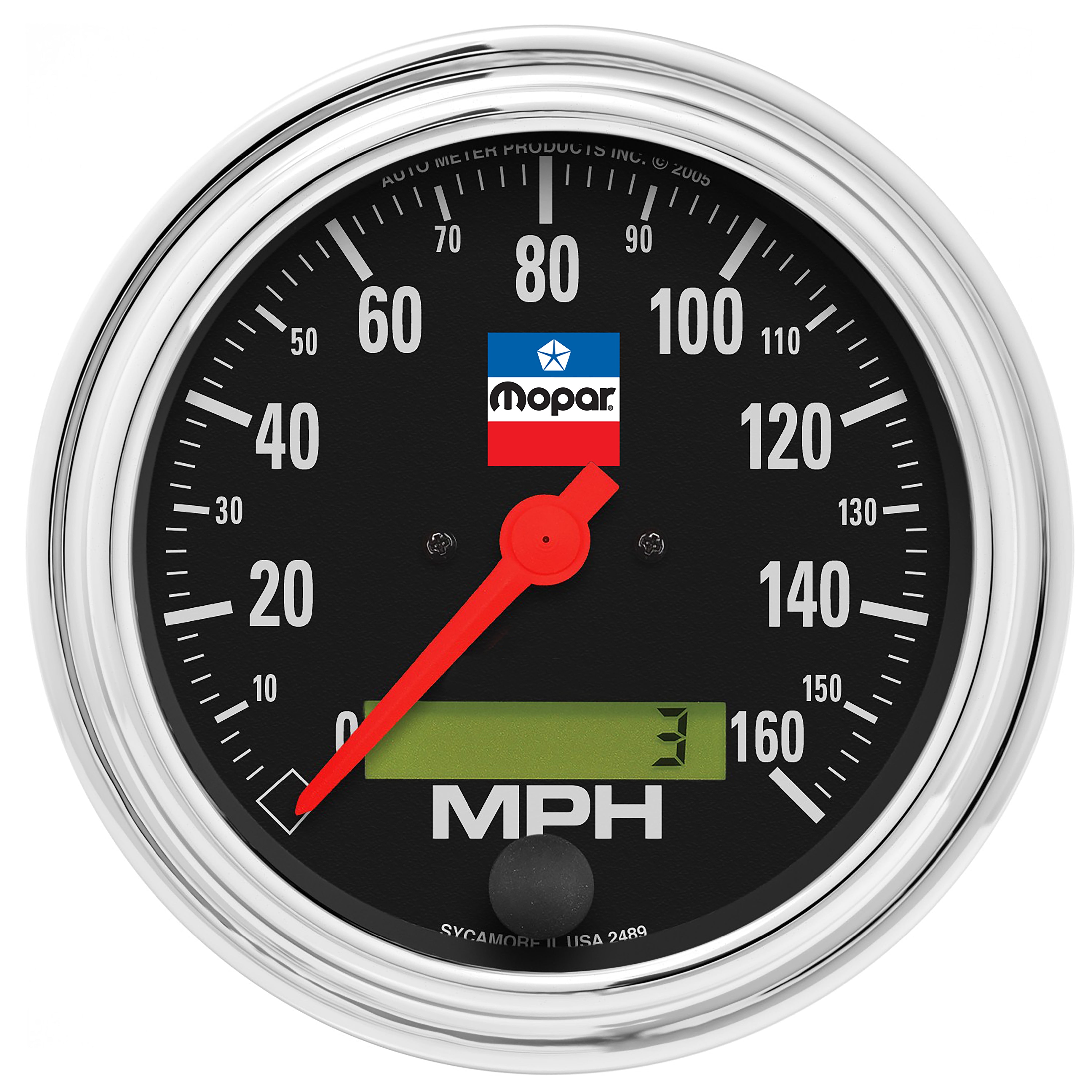 3-3/8" SPEEDO, 160 MPH, IN-DASH, LCD, ELEC, MOPAR CLASSIC