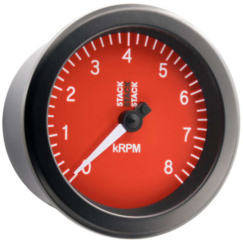 TACHOMETER, SPORT, 88MM, RED, 0-8K RPM
