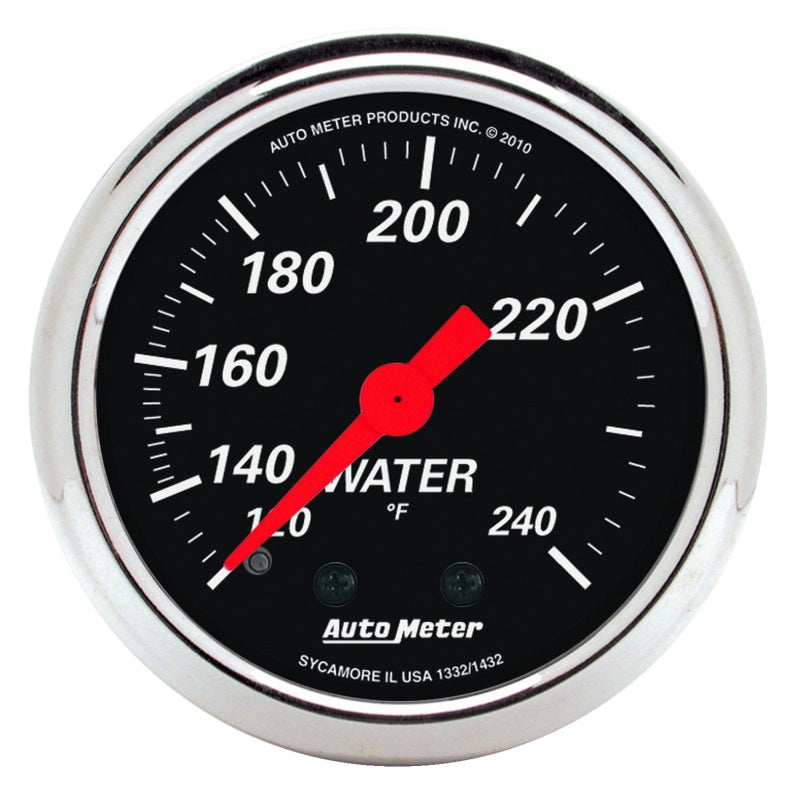 2-1/16" WATER TEMPERATURE, 120-240 °F, DESIGNER BLACK