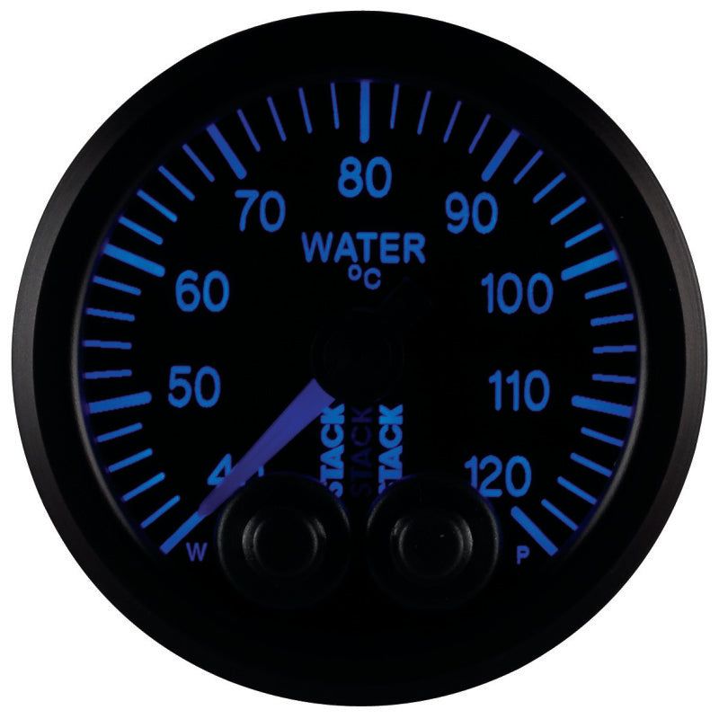 WATER TEMP, PRO-CONTROL, 52MM, BLK, 40-120 °C, 1/8" NPTF MALE