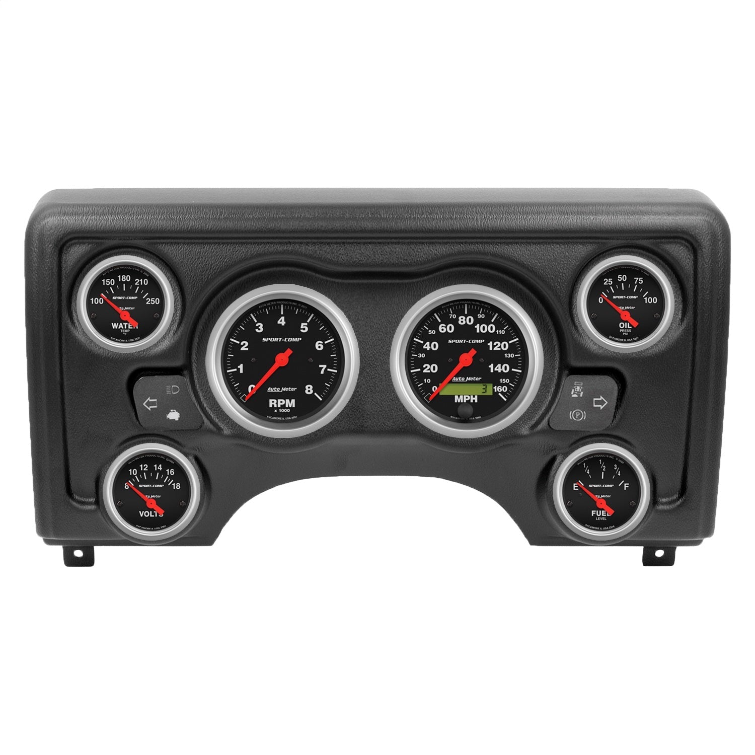 6 GAUGE DIRECT-FIT DASH KIT, JEEP TJ 97-06, SPORT-COMP