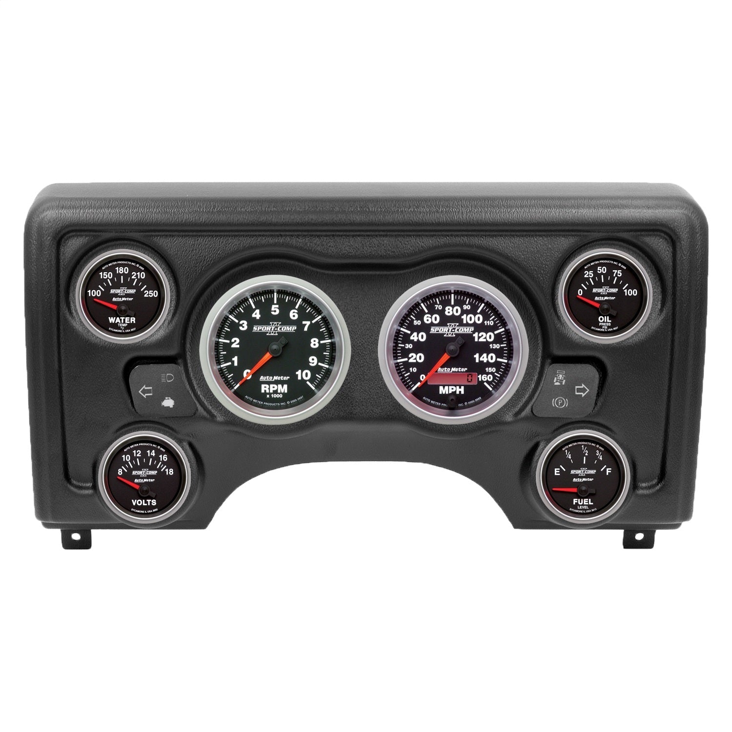 6 GAUGE DIRECT-FIT DASH KIT, JEEP TJ 97-06, SPORT-COMP II