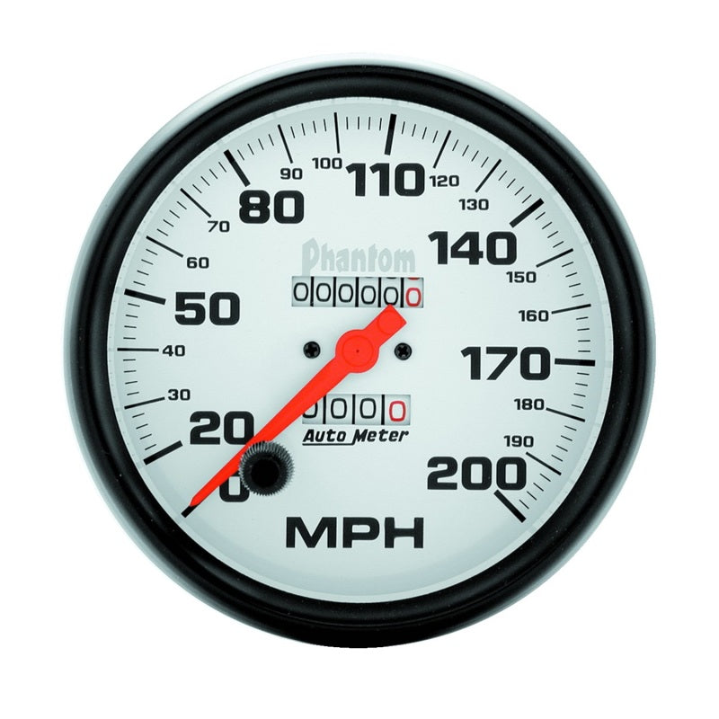 5" SPEEDOMETER, 0-200 MPH, PHANTOM