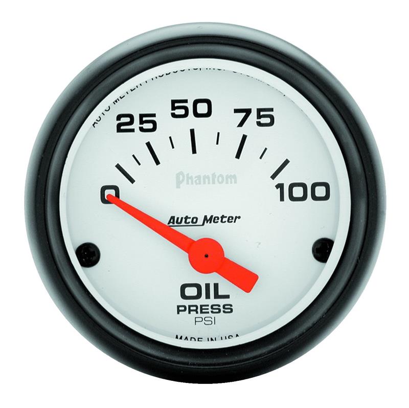 2-1/16" OIL PRESSURE, 0-100 PSI, PHANTOM