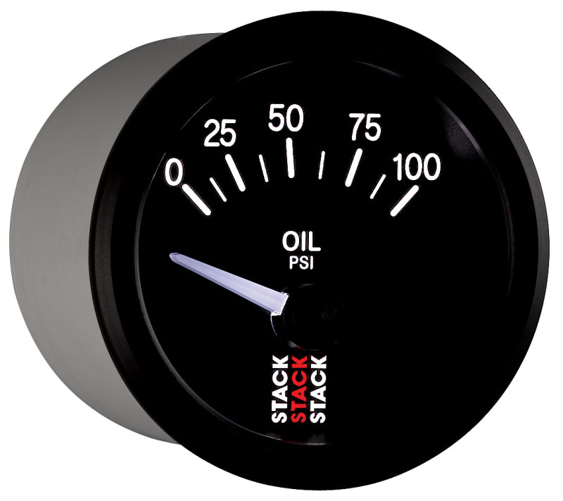 OIL PRESS, ELECTRIC, 52MM, BLK, 0-100 PSI, 1/8" NPTF
