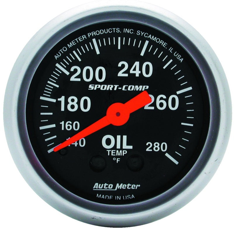 2-1/16" OIL TEMPERATURE, 140-280 °F, SPORT-COMP