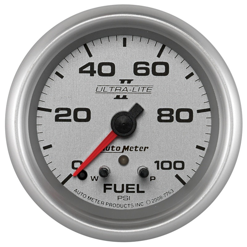 2-5/8" FUEL PRESSURE, 0-100 PSI, ULTRA-LITE II