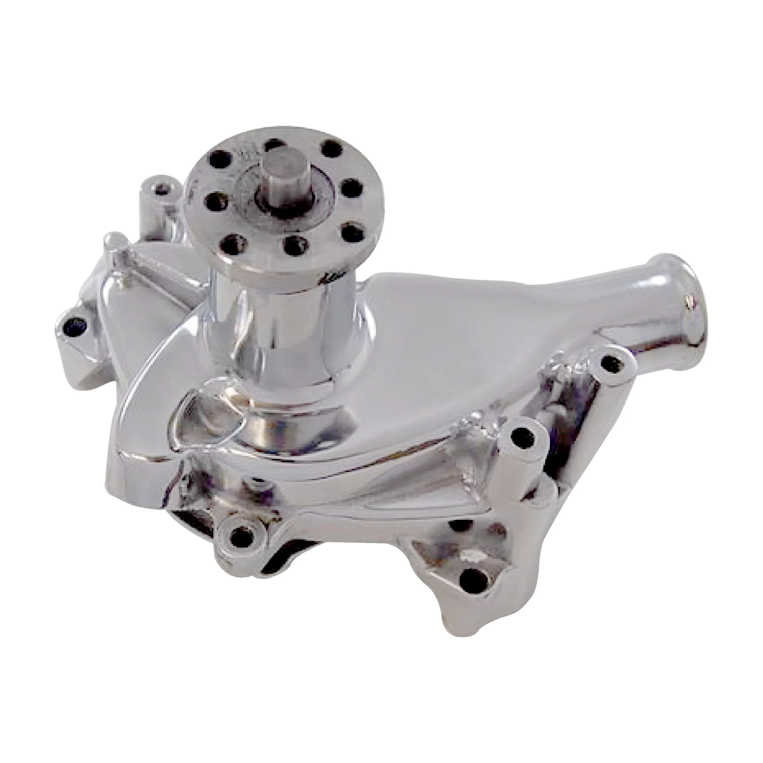 RPC R3951C Aluminum Long-Style Water Pump, Fits Chevy SB - Chrome