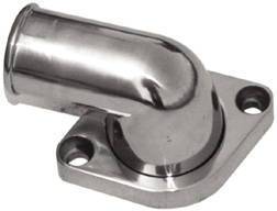 RPC R6009C Aluminum Water Neck 1966-75 SB Chevy, 90° Swivel - Chrome