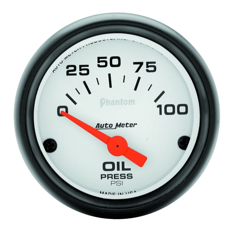 2-1/16" OIL PRESSURE, 0-100 PSI, PHANTOM
