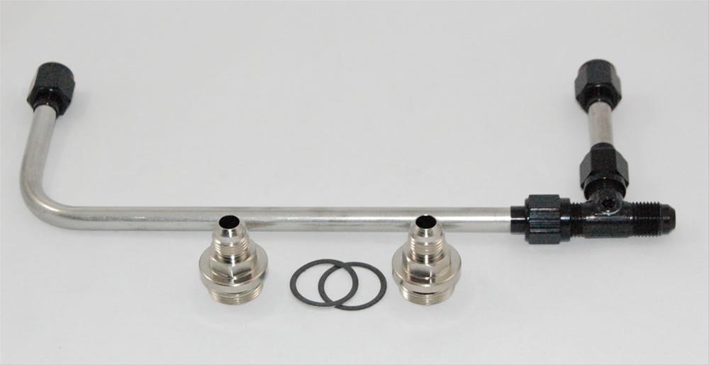 AED Performance 60945BK Stainless Fuel Line Kit, Holley 4150 -6AN Inlet