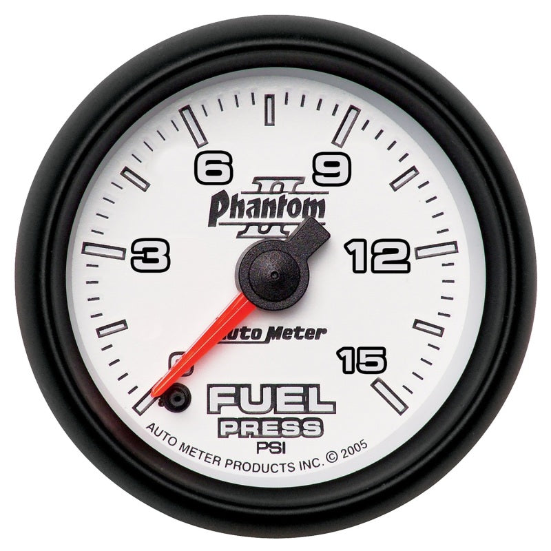 2-1/16" FUEL PRESSURE, 0-15 PSI, PHANTOM II