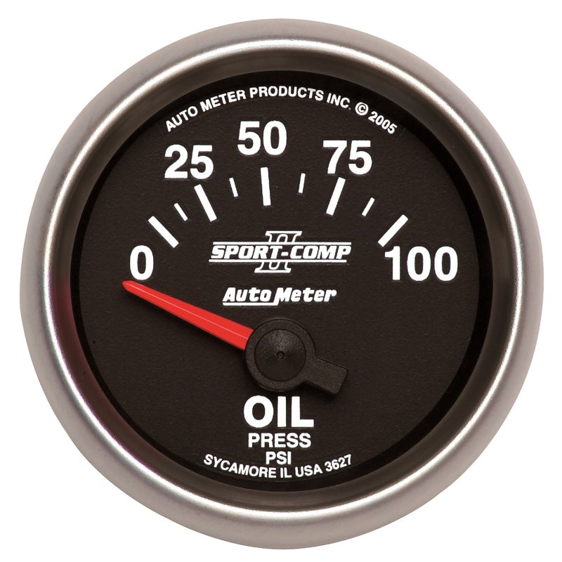 2-1/16" OIL PRESSURE, 0-100 PSI, SPORT-COMP II