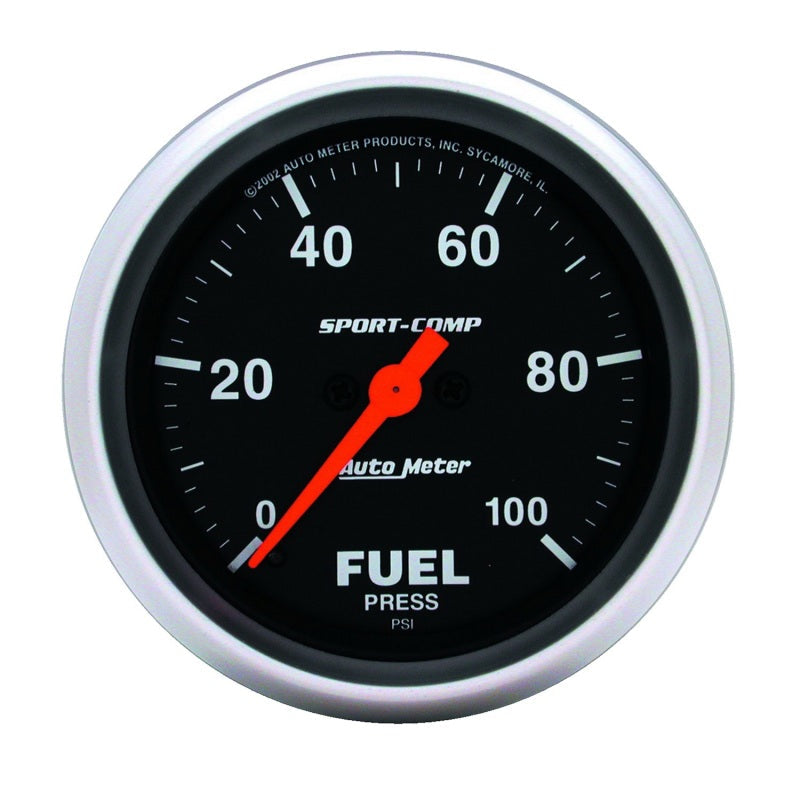 2-5/8" FUEL PRESSURE, 0-100 PSI, SPORT-COMP