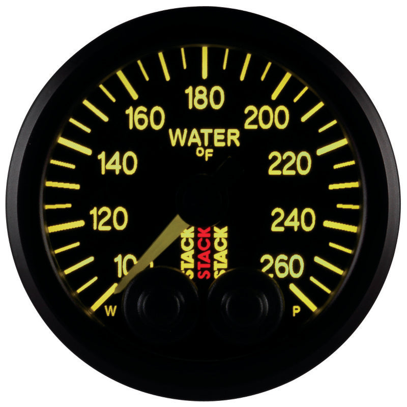 WATER TEMP, PRO-CONTROL, 52MM, BLK, 100-260 °F, 1/8" NPTF MALE