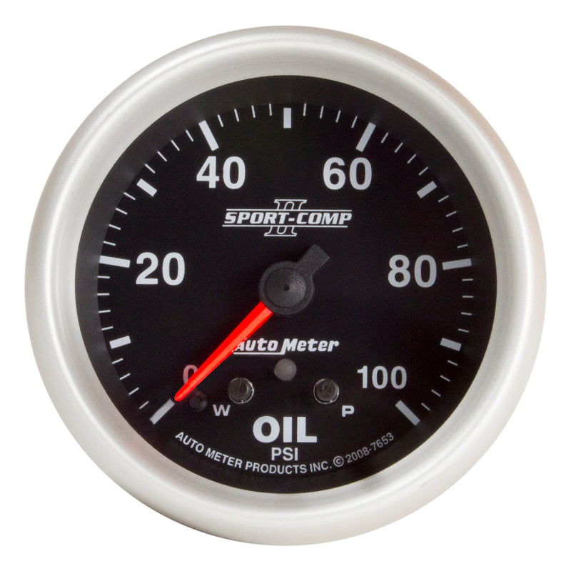 2-5/8" OIL PRESSURE, 0-100 PSI, SPORT-COMP II