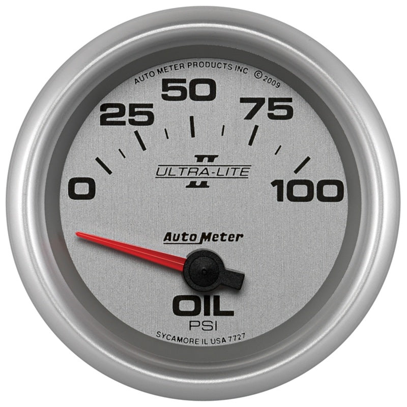 2-5/8" OIL PRESSURE, 0-100 PSI, ULTRA-LITE II