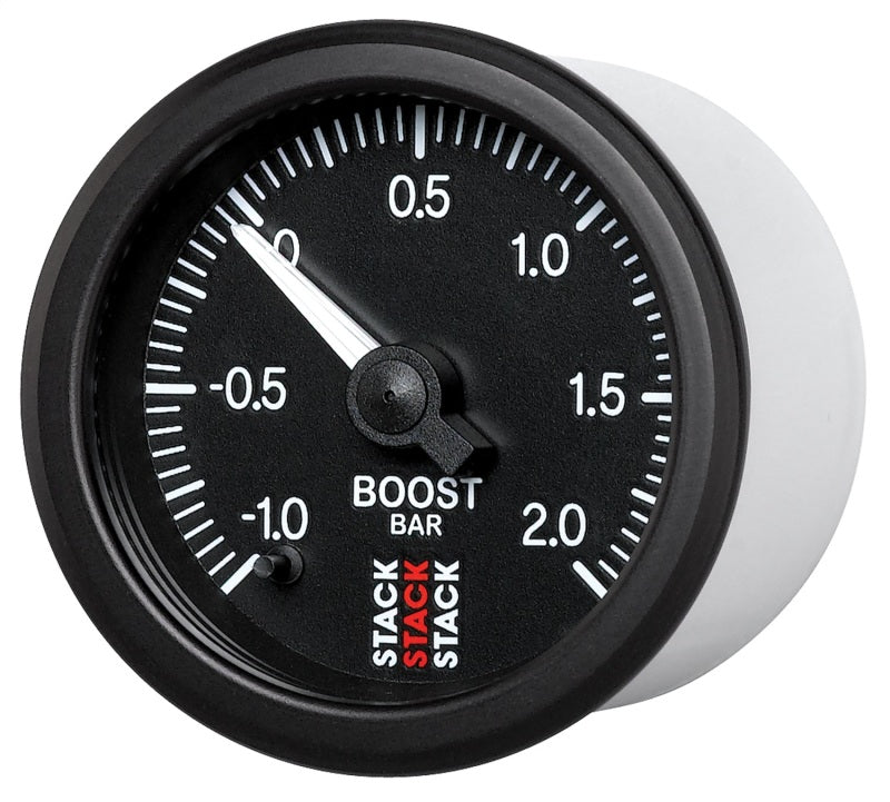 52MM, BOOST PRESS, PRO STEPPER, BLK, -1 TO +2 BAR, INCL. T-FITTING