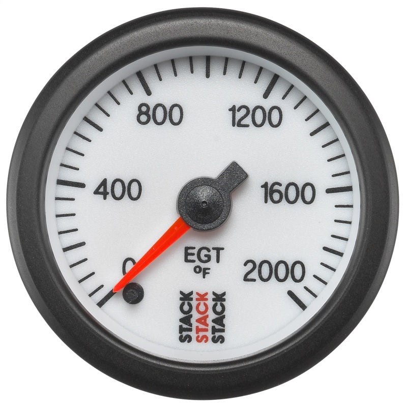 EXHAUST GAS TEMP, PRO STEPPER MOTOR, 52MM, WHT, 0-2000 °F