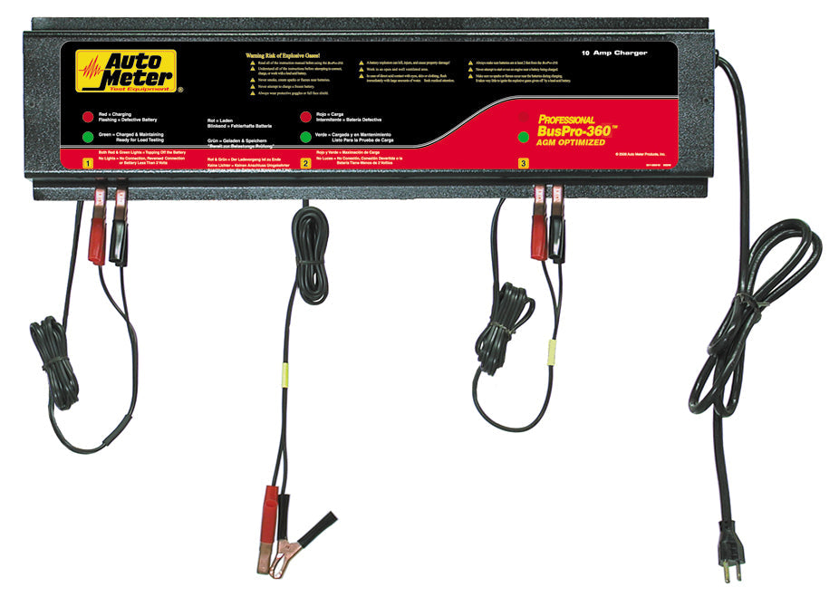 BUSPRO-361; AGM Optimized Smart Battery Charger - 3 Channel, 120v 10 amp