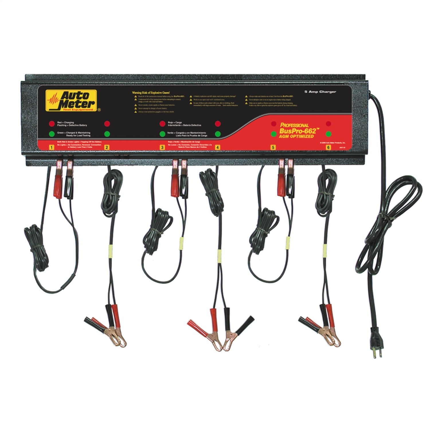 BUSPRO-662; AGM Optimized Smart Battery Charger - 6 Channel, 230v 5 amp