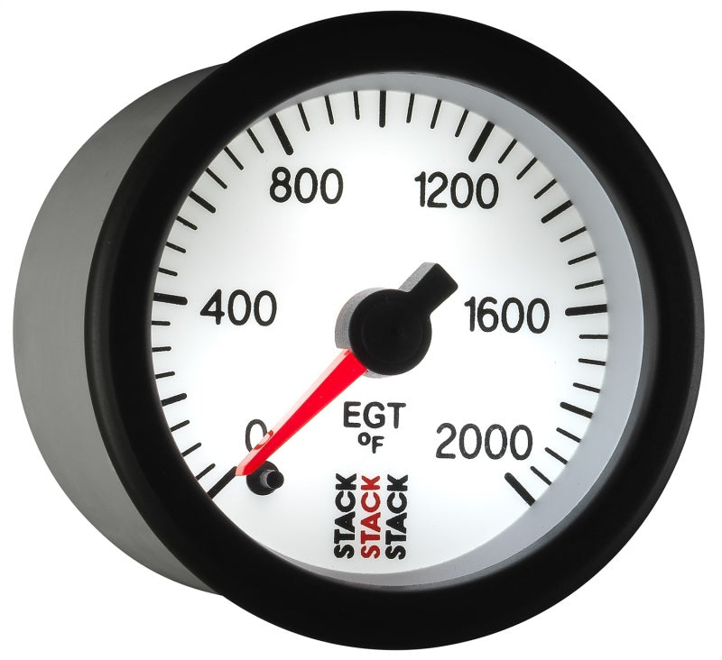 EXHAUST GAS TEMP, PRO STEPPER MOTOR, 52MM, WHT, 0-2000 °F