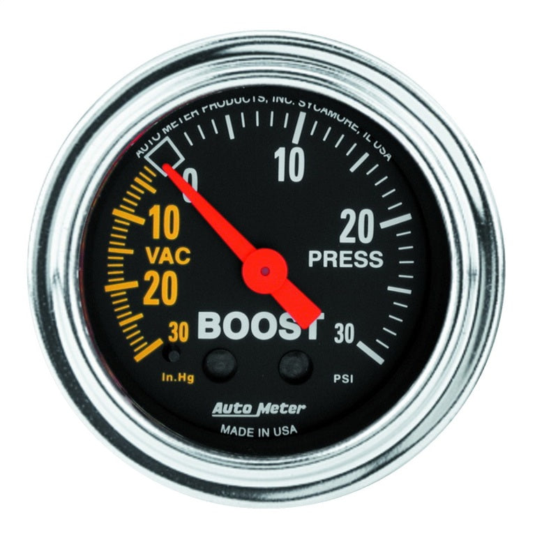 2-1/16" BOOST/VACUUM, 30 IN HG/30 PSI, TRADITIONAL CHROME