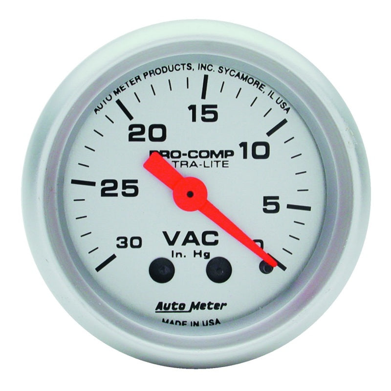 2-1/16" VACUUM, 0-30 IN HG, ULTRA-LITE
