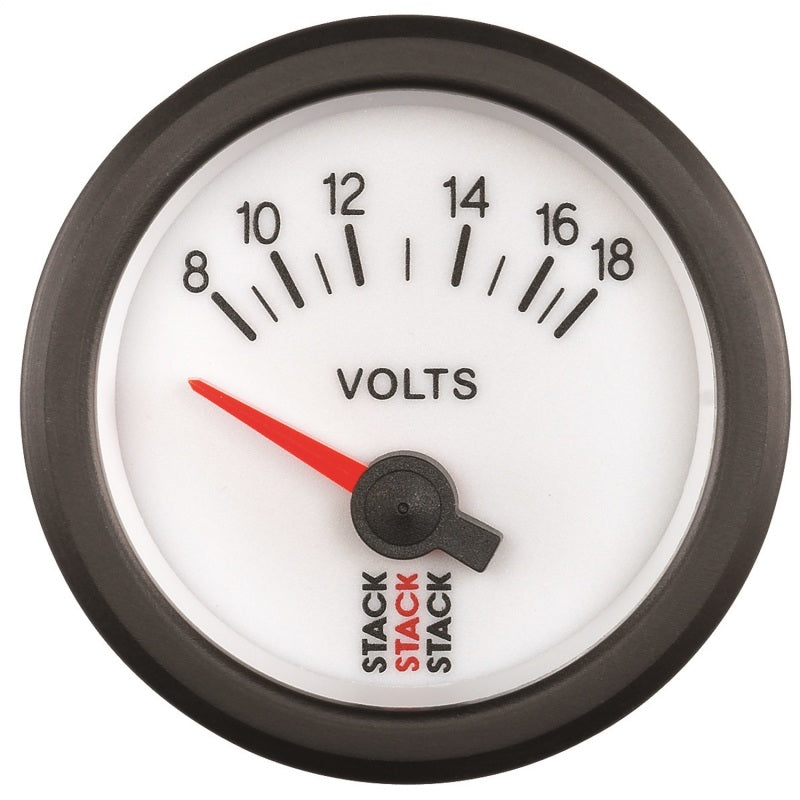 BATTERY VOLTAGE, ELECTRIC, 52MM, WHT, 8-18V
