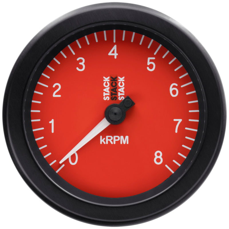 TACHOMETER, SPORT, 88MM, RED, 0-8K RPM