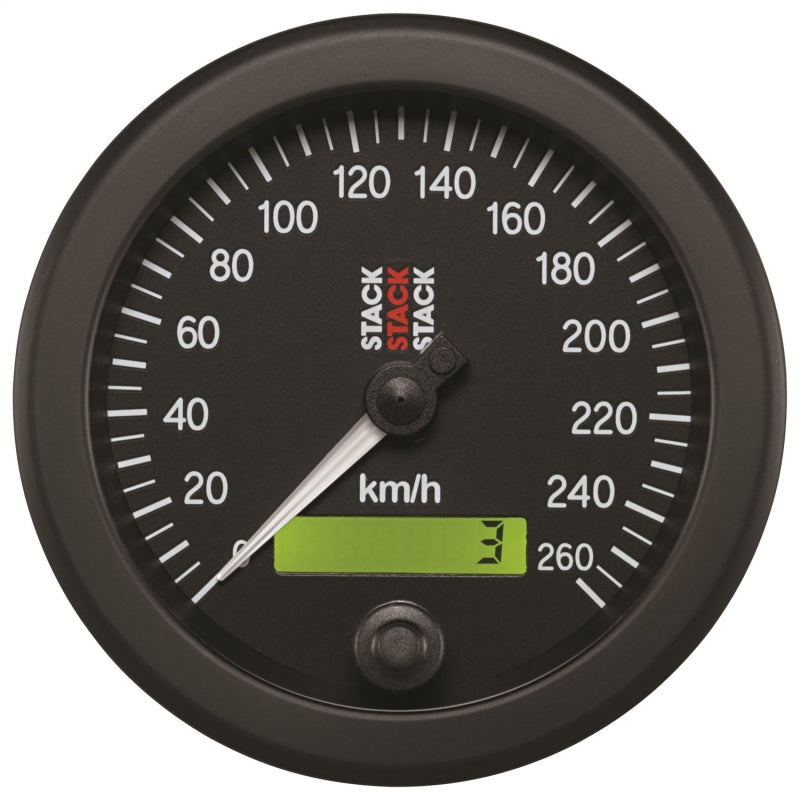 88MM SPEEDOMETER, 0-260 KM/H, STACK BLK