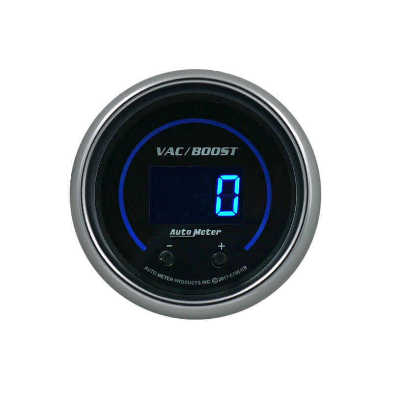 2-1/16" TWO CHANNEL VAC/BOOST / FLUID PRESSURE, SELECTABLE SCALE PSI / BAR, COBALT ELITE DIGITAL