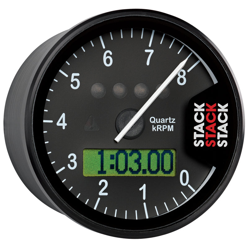 DISPLAY TACHOMETER, BLACK, 0-8K RPM