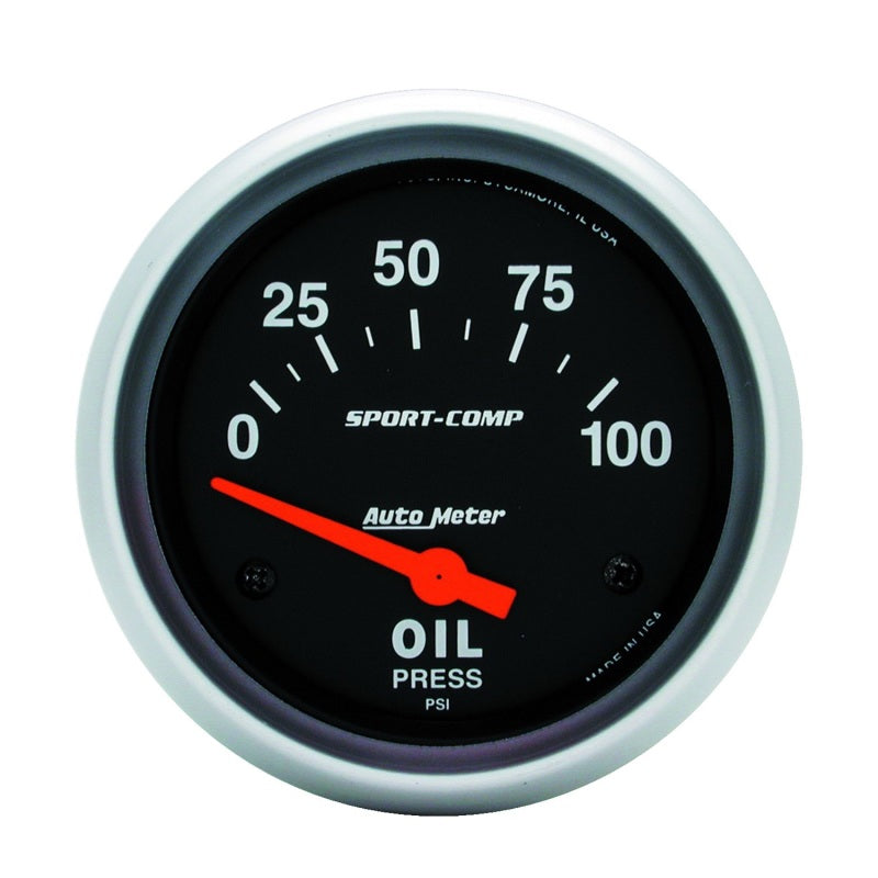 2-5/8" OIL PRESSURE, 0-100 PSI, SPORT-COMP