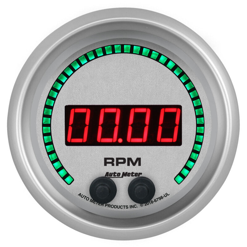 3-3/8" TACHOMETER, 0-16K RPM, IN-DASH, ULTRA-LITE ELITE DIGITAL
