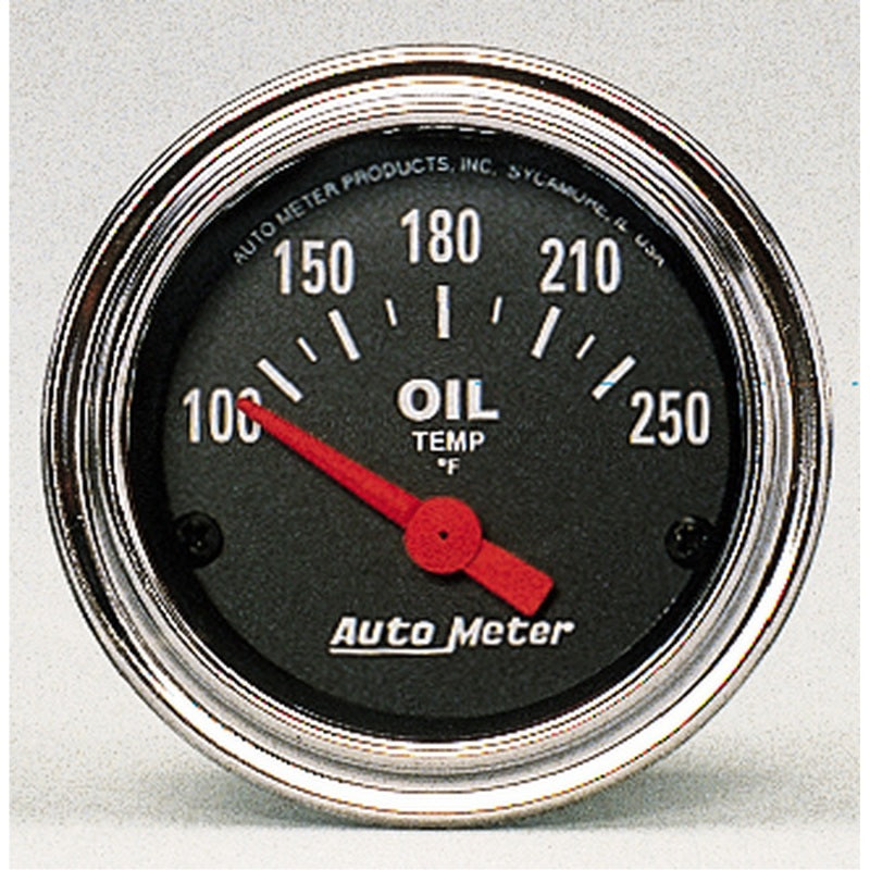 2-1/16" OIL TEMPERATURE, 100-250 °F, TRADITIONAL CHROME
