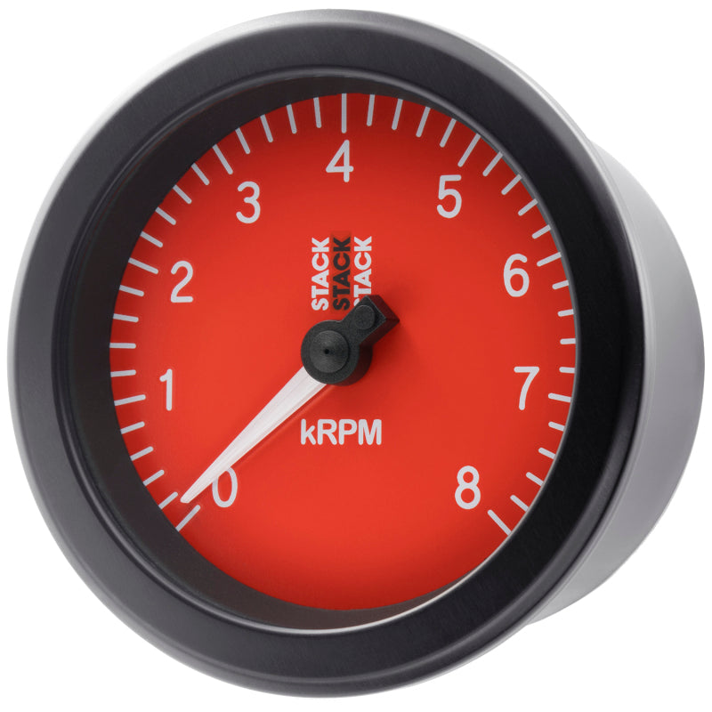 TACHOMETER, SPORT, 88MM, RED, 0-8K RPM