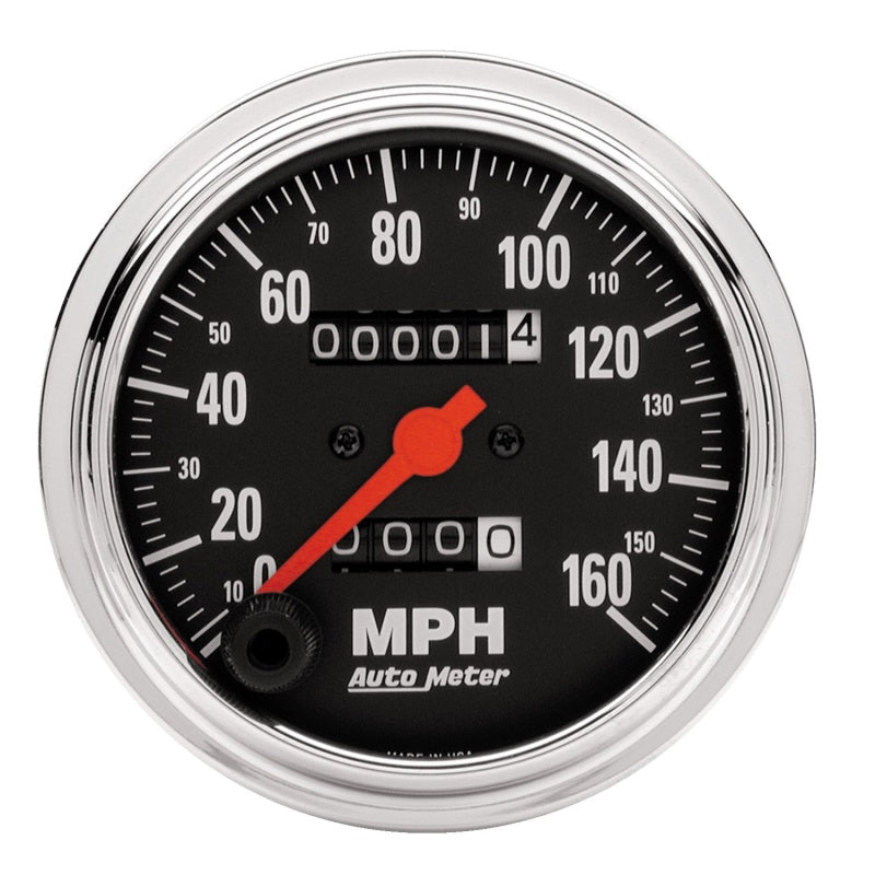 3-3/8" SPEEDOMETER, 0-160 MPH, TRADITIONAL CHROME