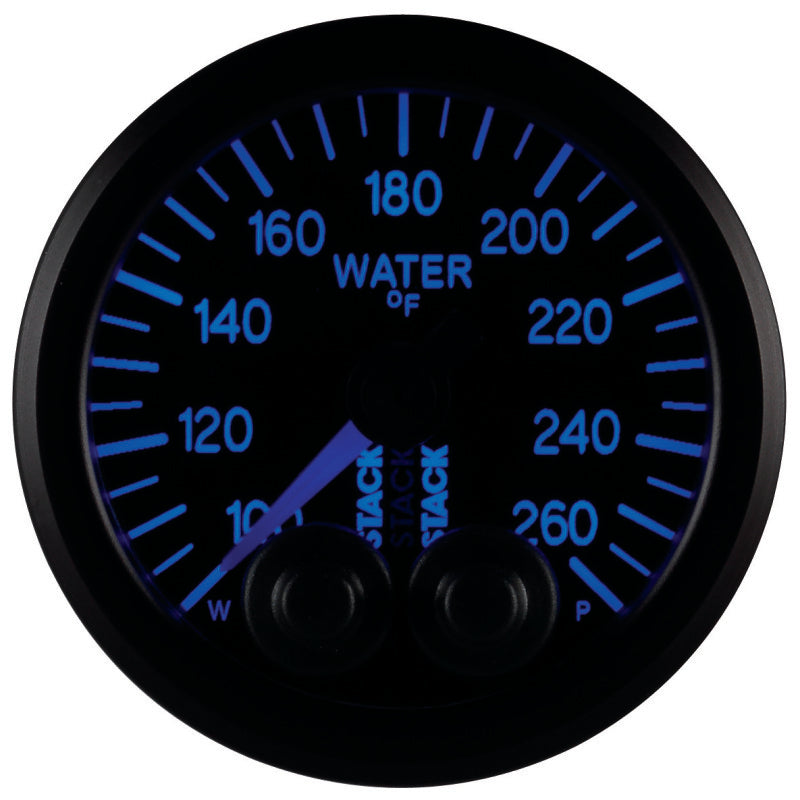 WATER TEMP, PRO-CONTROL, 52MM, BLK, 100-260 °F, 1/8" NPTF MALE