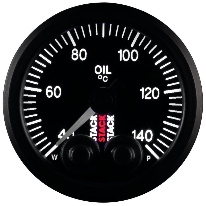 OIL TEMP, PRO-CONTROL, 52MM, BLK, 40-140 °C, 1/8" NPTF MALE